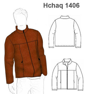 MOLDE CHAQUETA POLAR BASICA HOMBRE 1406
