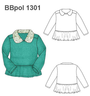 MOLDE POLERON PEPLUM BEBE 1301