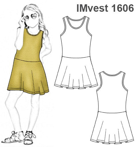 MOLDE VESTIDO MUSCULOSA NIÑA 1606