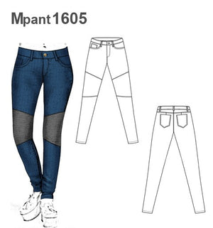 MOLDE PANTALON JEANS MUJER 1605