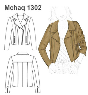 MOLDE CHAQUETA BIKER MUJER 1302