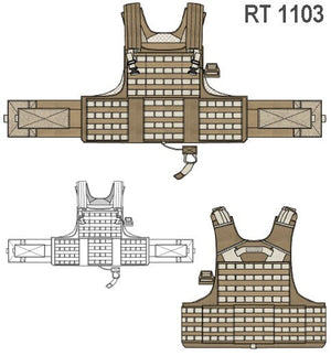 MOLDE CHALECO PLACAS DE GOMA RT 1103