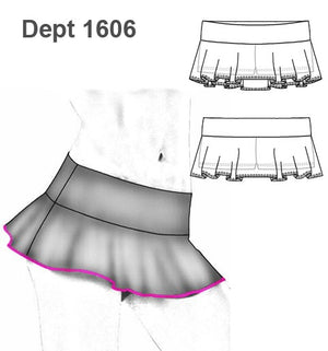 MOLDE DEPORTE FALDA POLE DANCE 1606