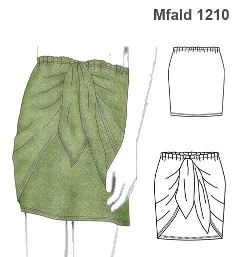 MOLDE FALDA CON NUDO MUJER 1210