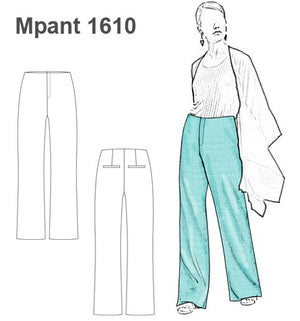 MOLDE PANTALON BASICO TIRO ALTO MUJER 1610