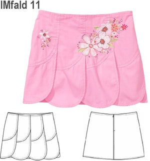 MOLDE FALDA PETALOS NIÑA 0911