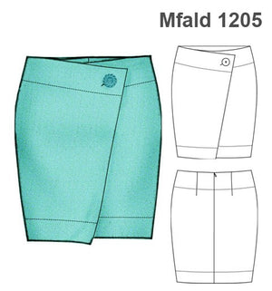 MOLDE FALDA CRUCE FALSO MUJER 1205