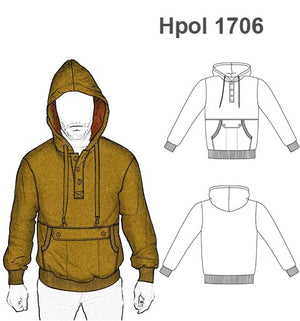 MOLDE POLERON CANGURO HOMBRE 1706