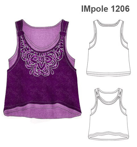 MOLDE POLERA TOP DOBLE NIÑA 1206