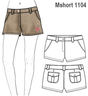 MOLDE SHORT  A LA CADERA MUJER 1104