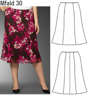 MOLDE FALDA BASICA MUJER 0930