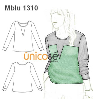 MOLDE BLUSA LARGA MUJER 1310