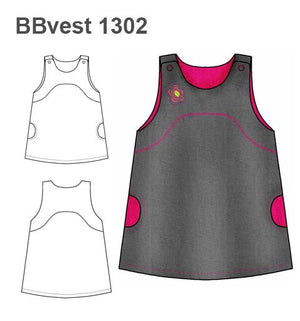 MOLDE VESTIDO JUMPER BEBE 1302
