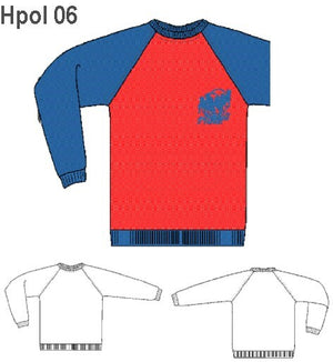 MOLDE POLERON RAGLAN HOMBRE 0906