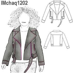 MOLDE CHAQUETA BIKER NIÑA 1202