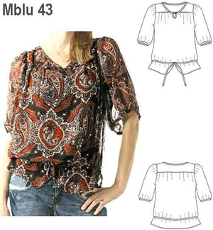 MOLDE BLUSA LARGA MUJER 0943