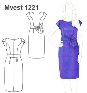 MOLDE VESTIDO ENTALLADO MUJER 1221