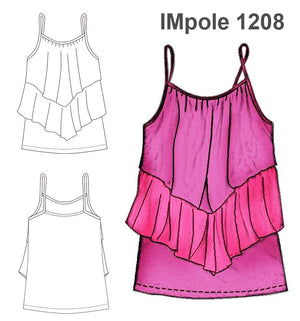 MOLDE POLERA TOP NIÑA 1208