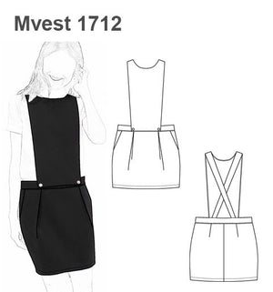 MOLDE VESTIDO PECHERA MUJER 1712