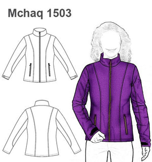 MOLDE CHAQUETA POLAR BASICA MUJER 1503