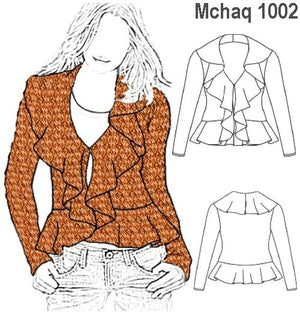 MOLDE CHAQUETA VUELOS MUJER 1002