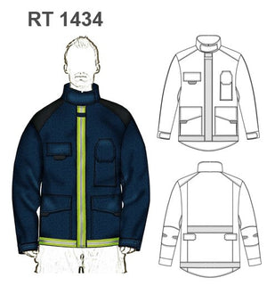 MOLDE CHAQUETA DE BOMBERO RT 1434