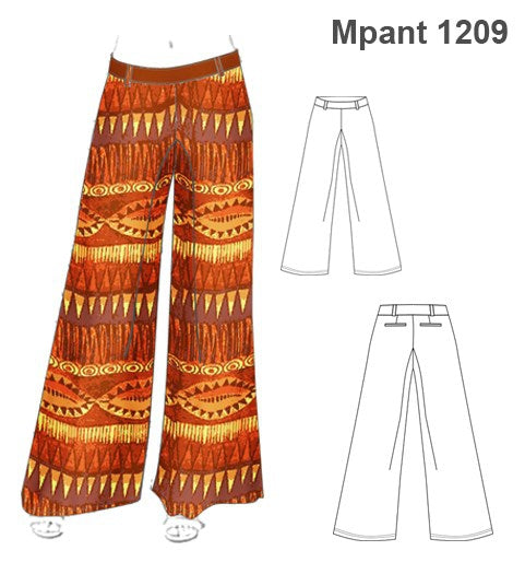 MOLDE PANTALON PIERNA ANCHA MUJER 1209