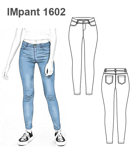 MOLDE PANTALON JEANS NIÑA 1602