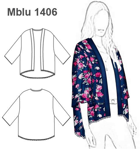 MOLDE BLUSA KIMONO MUJER 1406