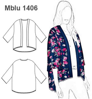 MOLDE BLUSA KIMONO MUJER 1406