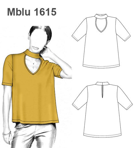MOLDE BLUSA CHOKER MUJER 1615