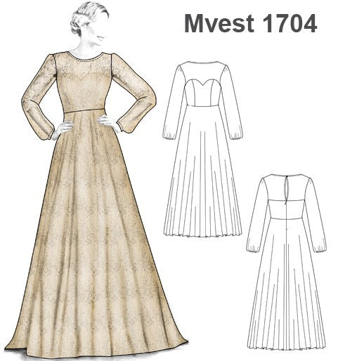 MOLDE VESTIDO NOVIA 1704