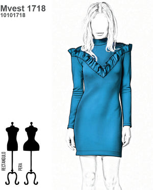 MOLDE VESTIDO TORTUGA MUJER 1718
