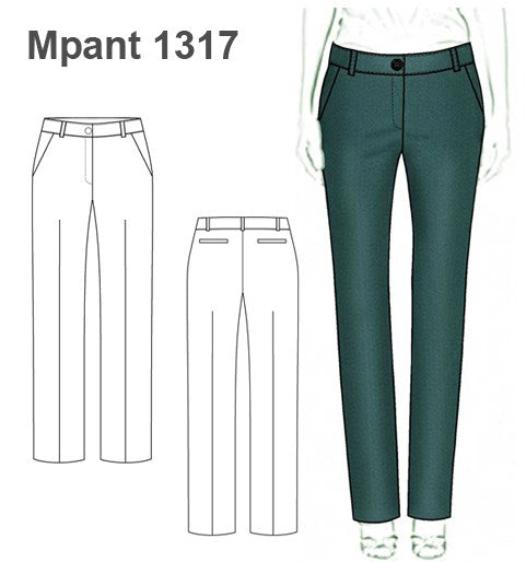 MOLDE PANTALON CLASICO MUJER 1317