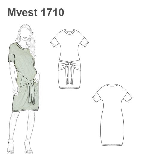 MOLDE VESTIDO NUDO MUJER 1710