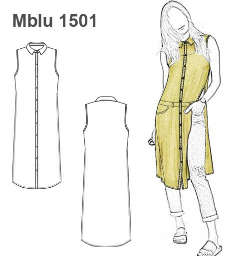 MOLDE BLUSA EXTRA LARGA MUJER 1501