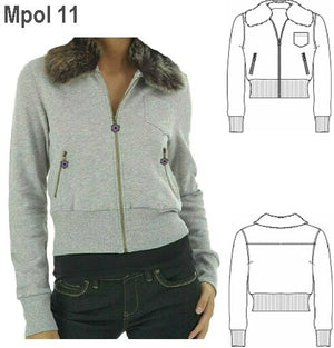 MOLDE POLERON CHAQUETA MUJER 0911