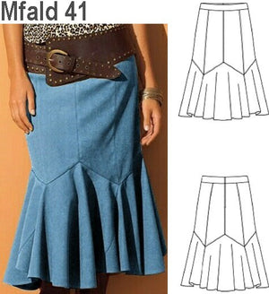 MOLDE FALDA VUELOS MUJER 0941