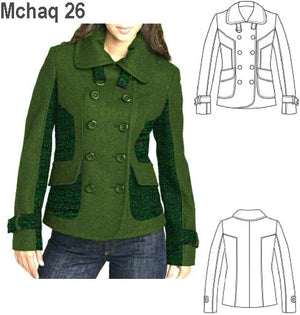 MOLDE CHAQUETA CON LAZO MUJER 0926