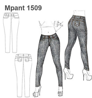 MOLDE PANTALON  JEANS MUJER 1509