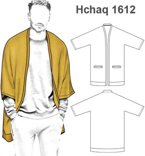 MOLDE ABRIGO KIMONO HOMBRE 1612