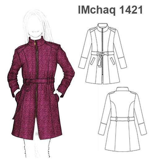 MOLDE CHAQUETA ABRIGO NIÑA 1421