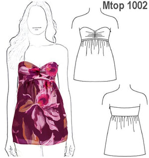 MOLDE TOP STRAPLESS MUJER 1002