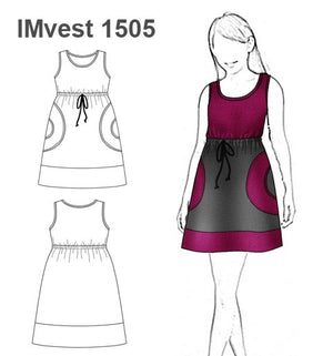 MOLDE VESTIDO EVASE NIÑA 1505