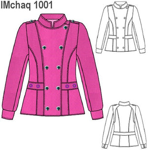 MOLDE CHAQUETA CRUZADA NIÑA 1001