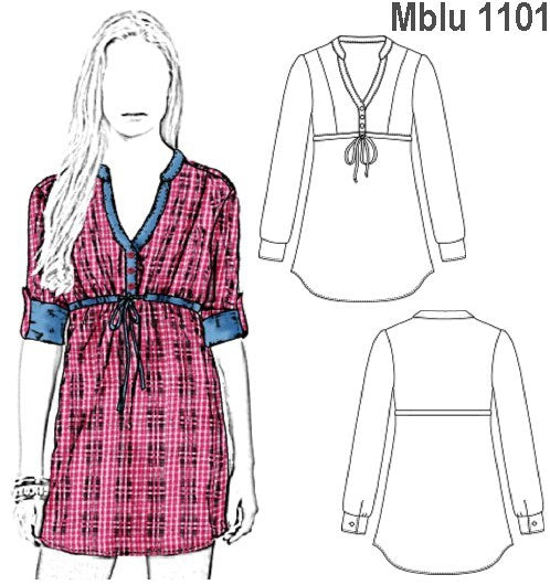 MOLDE BLUSA LARGA MUJER 1101