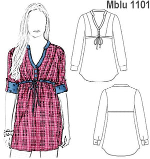 MOLDE BLUSA LARGA MUJER 1101