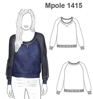 MOLDE POLERA  RAGLAN MUJER 1415