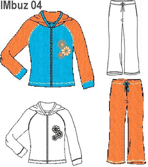 MOLDE SUDADERA / BUZO RAGLAND NIÑA 0904