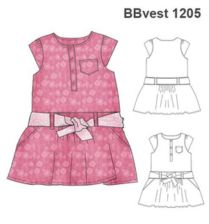 MOLDE VESTIDO JUMPER BEBE 1205